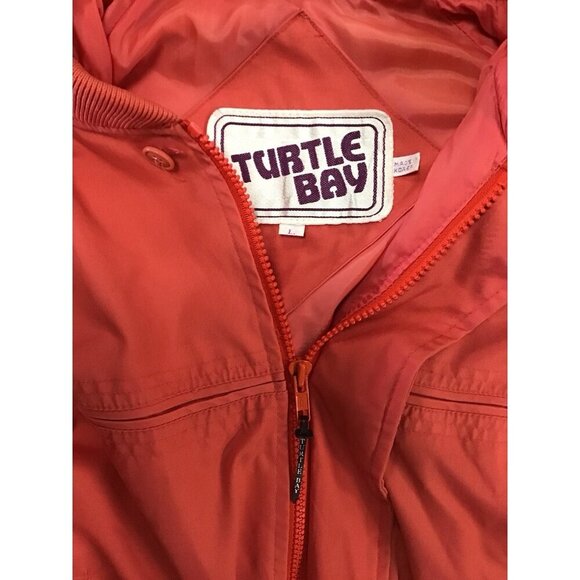 Vintage 90’s Turtle Bay Jacket Woman’s Golf Large Salmon Lightweight Retro - Picture 3 of 3